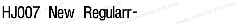 HJ007 New Regularr字体转换